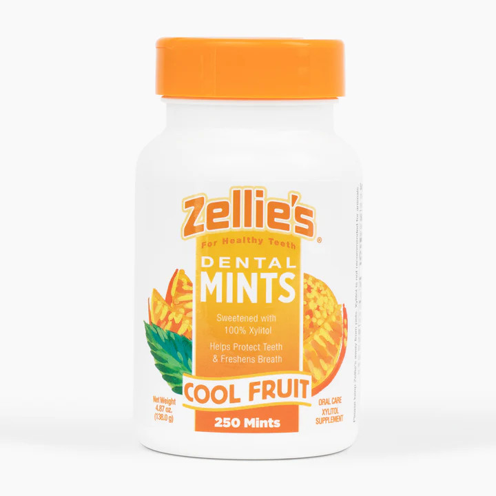 (image for) Zellie's Xylitol Dental Mints - Cool Fruit 250ct Jar